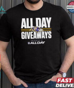 Design Baltimore Ravens All Day Giveaways Kickoff Game Shirt