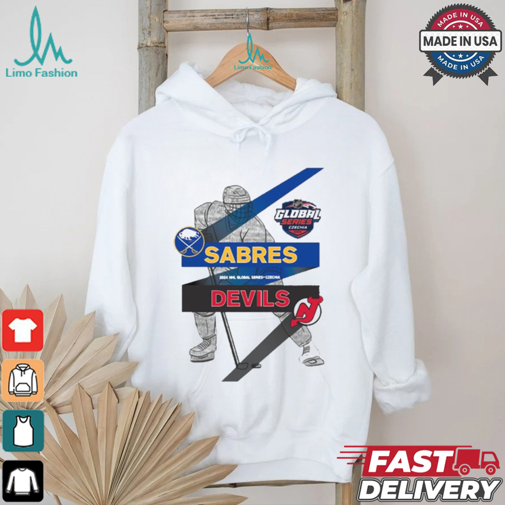 Design Buffalo Sabres vs. New Jersey Devils 2024 NHL Global Series Matchup NHL T shirt Design Buffalo Sabres vs. New Jersey Devils 2024 NHL Global Series Matchup NHL T shirt