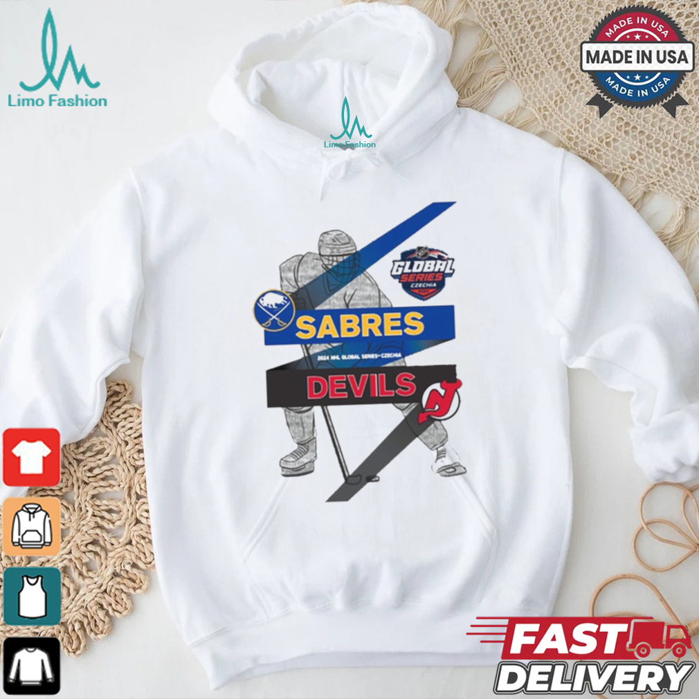 Design Buffalo Sabres vs. New Jersey Devils 2024 NHL Global Series Matchup NHL T shirt Design Buffalo Sabres vs. New Jersey Devils 2024 NHL Global Series Matchup NHL T shirt