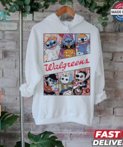 Design Halloween Horror Stitch Characters X Walgreen Logo Shirt