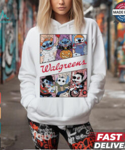 Design Halloween Horror Stitch Characters X Walgreen Logo Shirt