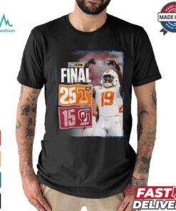 Design Tennessee Volunteers wins 25 15 Oklahoma Sooners football 2024 SEC opening final score shirt