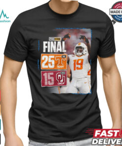 Design Tennessee Volunteers wins 25 15 Oklahoma Sooners football 2024 SEC opening final score shirt