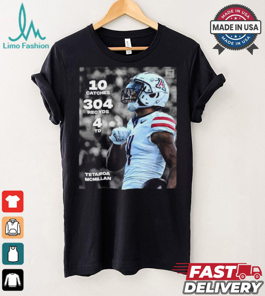 Design Tetairoa Mcmillan 10 Catches 304 Rec Yds 4 Td shirt Design Tetairoa Mcmillan 10 Catches 304 Rec Yds 4 Td shirt