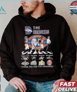 Designs The Denver Broncos Thank You For The Memories T Shirt, hoodie, sweater, long sleeve and tank top Designs The Denver Broncos Thank You For The Memories T Shirt