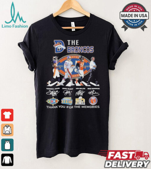 Designs The Denver Broncos Thank You For The Memories T Shirt