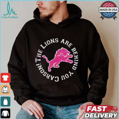 Detroit Lions Behind You Carson The Lions Logo T Shirt