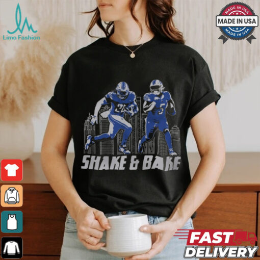 Detroit Lions Jahmyr Gibbs David Montgomery Shake & Bake T Shirt