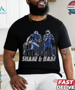 Detroit Lions Jahmyr Gibbs David Montgomery Shake & Bake T Shirt