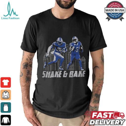 Detroit Lions Jahmyr Gibbs David Montgomery Shake & Bake T Shirt