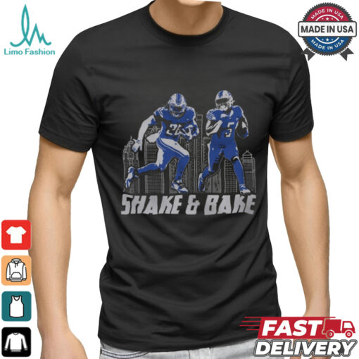 Detroit Lions Jahmyr Gibbs David Montgomery Shake & Bake T Shirt