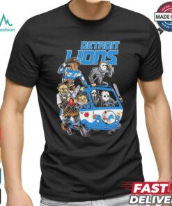 Detroit Lions NFL Horror Characters Movie Hippie Halloween Shirt