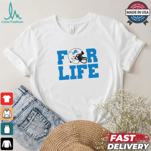 Detroit Lions NFL football for life helmet logo 2024 shirt