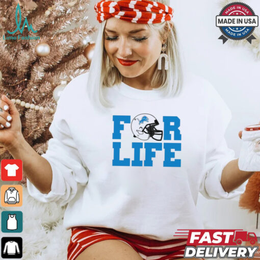 Detroit Lions NFL football for life helmet logo 2024 shirt