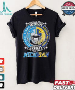 Detroit Lions Pro Team Sundays And Michigan Wolverines College Team Saturdays Shirt