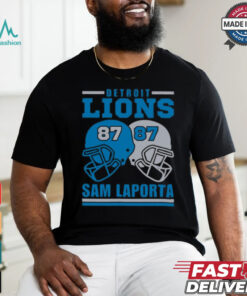 Detroit Lions Sam Laporta 87 American Football Retro T Shirt