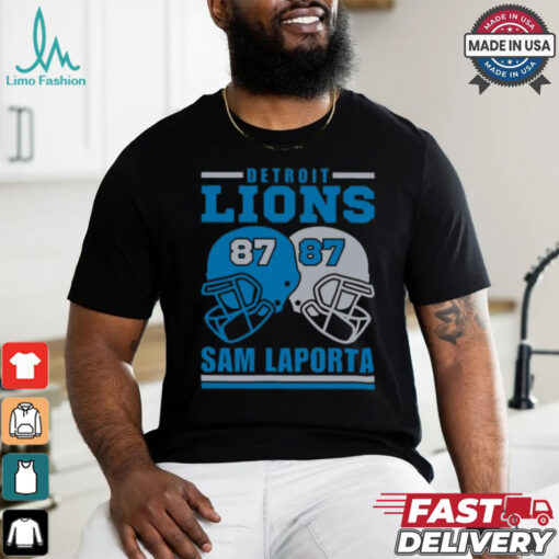 Detroit Lions Sam Laporta 87 American Football Retro T Shirt