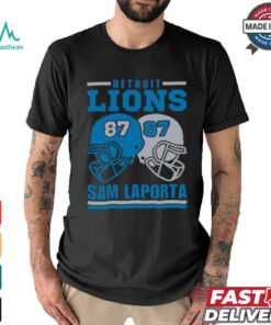 Detroit Lions Sam Laporta 87 American Football Retro T Shirt