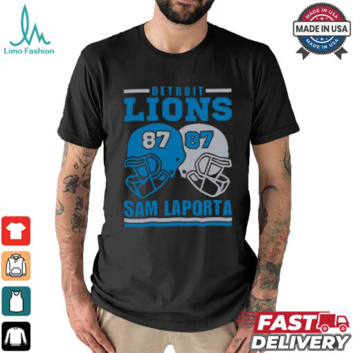 Detroit Lions Sam Laporta 87 American Football Retro T Shirt