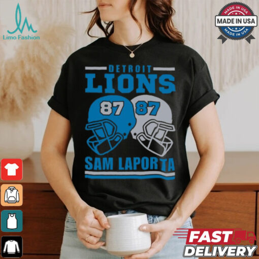 Detroit Lions Sam Laporta 87 American Football Retro T Shirt