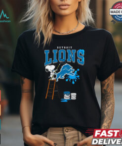 Detroit Lions Snoopy Painting Shirt, hoodie, sweater, long sleeve and tank top Detroit Lions Snoopy Painting Shirt