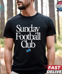 Detroit Lions Sunday Football Club Heavyweight T Shirt