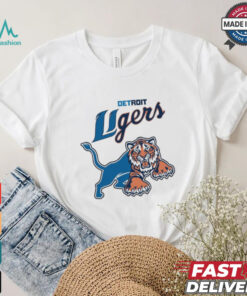 Detroit Lions Tigers Half Logo Parody 2024 t shirt