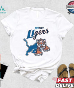 Detroit Lions Tigers Half Logo Parody 2024 t shirt