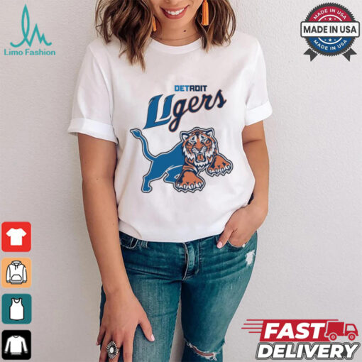 Detroit Lions Tigers Half Logo Parody 2024 t shirt