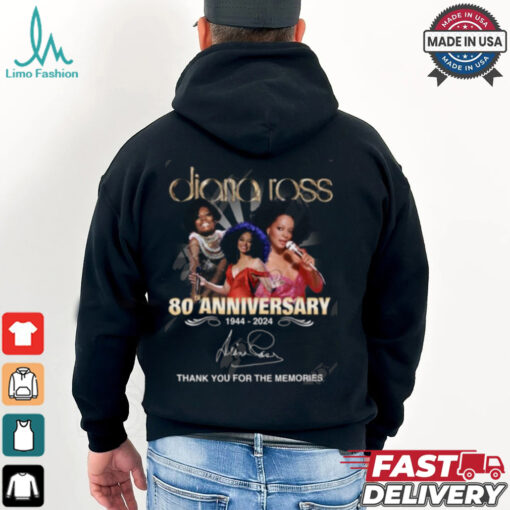 Diana Ross 80th Anniversary 1944 2024 Thank You For The Memories T Shirt