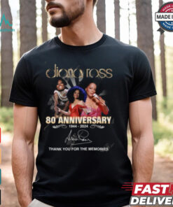 Diana Ross 80th Anniversary 1944 2024 Thank You For The Memories T Shirt