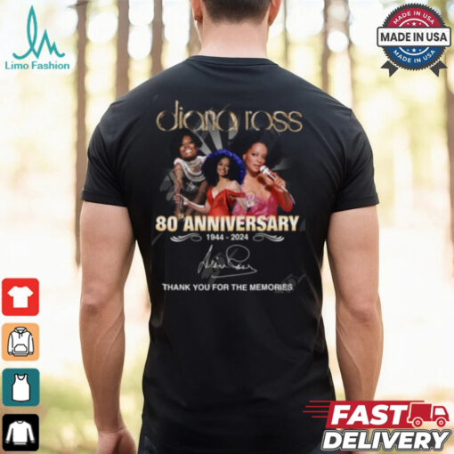 Diana Ross 80th Anniversary 1944 2024 Thank You For The Memories T Shirt