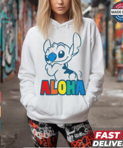 Disney Lilo & Stitch Dis Aloha Rainbow T Shirt