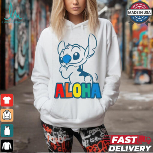 Disney Lilo & Stitch Dis Aloha Rainbow T Shirt