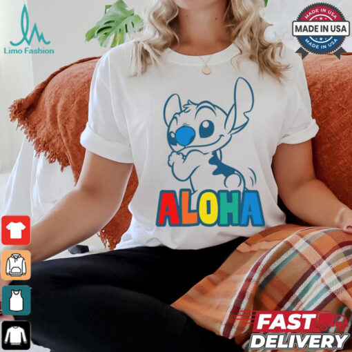 Disney Lilo & Stitch Dis Aloha Rainbow T Shirt
