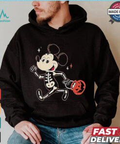 Disney mickey mouse halloween skeleton trick or treat shirt