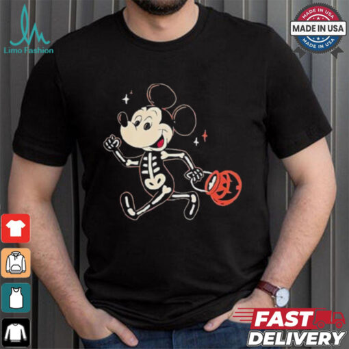 Disney mickey mouse halloween skeleton trick or treat shirt