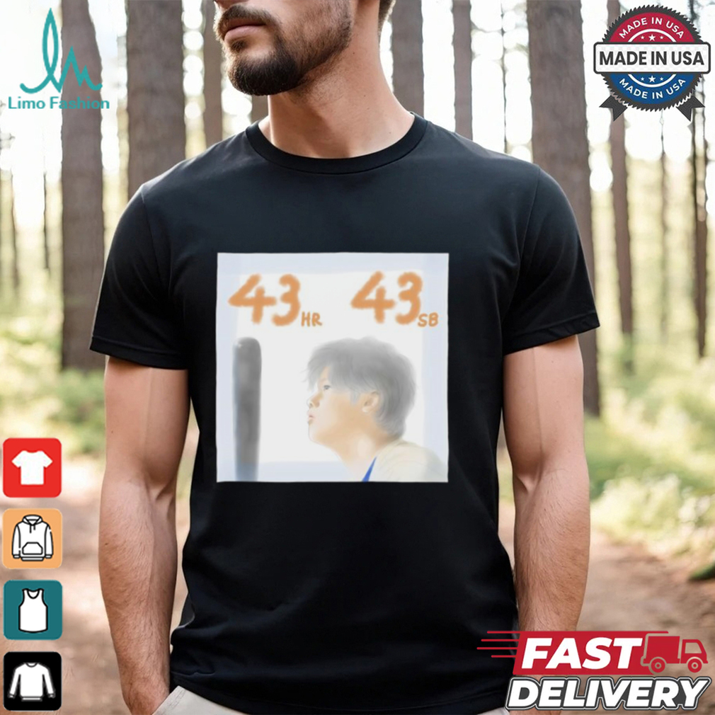 Dodgers Shohei Ohtani 43 HR 43 SB shirt Dodgers Shohei Ohtani 43 HR 43 SB shirt