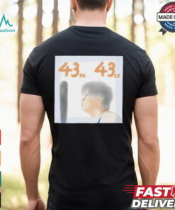 Dodgers Shohei Ohtani 43 HR 43 SB shirt, hoodie, sweater, long sleeve and tank top Dodgers Shohei Ohtani 43 HR 43 SB shirt