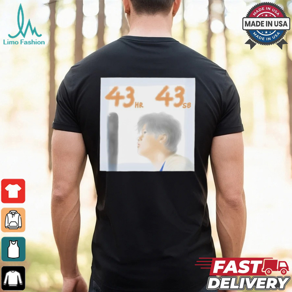 Dodgers Shohei Ohtani 43 HR 43 SB shirt Dodgers Shohei Ohtani 43 HR 43 SB shirt