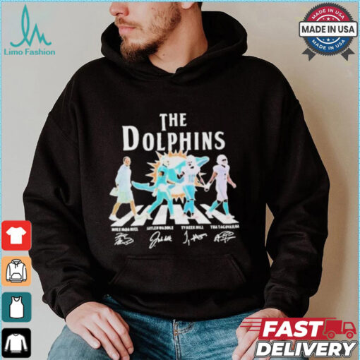 Dolphins Abbey Road Mike Mcdaniel Jaylen Tyreek Hill & Tua Tagovailoa Sign shirt