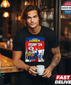 Donald Trump ’24 Super Hero Bullet Proof Special Edition Comics Poster t shirt