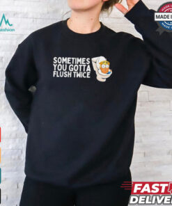 Donald Trump sometimes you gotta flush twice cartoon meme Shirt