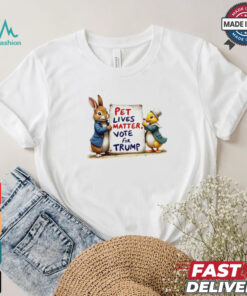 Duck and bunny pet lives matters vote for Trump shirt