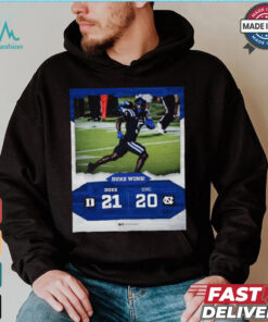 Duke Blue Devils Wins 21 20 UNC Football 2024 Game Day Final Score Shirt