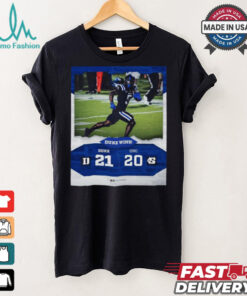 Duke Blue Devils Wins 21 20 UNC Football 2024 Game Day Final Score Shirt