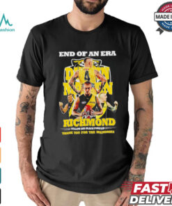 End of an era Dustin Martin Richmond yellow and black forever signature shirt