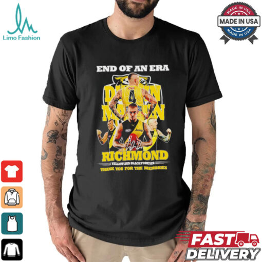 End of an era Dustin Martin Richmond yellow and black forever signature shirt