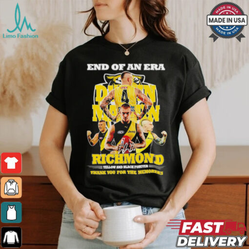 End of an era Dustin Martin Richmond yellow and black forever signature shirt