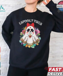 Espooky vibes maestra spanish mexican teacher halloween shirt